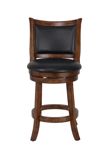 BRISTOL 24" COUNTER STOOL-DK BROWN W/PU SEAT