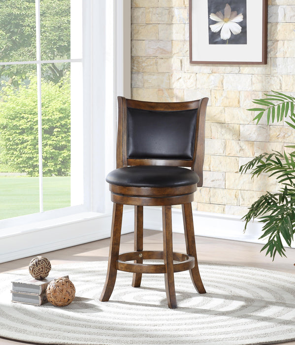 BRISTOL 24" COUNTER STOOL-DK BROWN W/PU SEAT