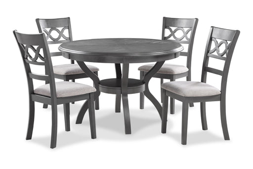 CORI ROUND DINING 5 PC SET-GRAY image