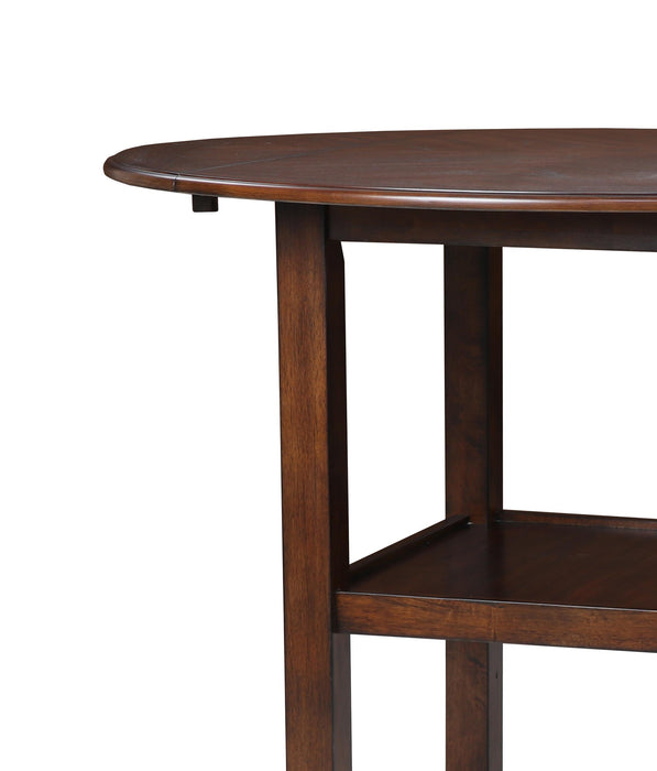 GIA 42" COUNTER  DROP LEAF TABLE W/2 CHAIRS-CHERRY