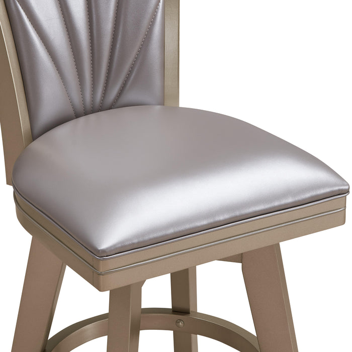 JAZZ  24" SWIVEL COUNTER STOOL-PEARL/GOLD