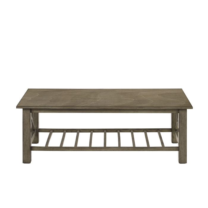 VESTA COFFEE TABLE & 2 END TABLE SET-GRAY