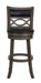 Manchester 29" Bar Stool W/Black Pu Cushions-Gray