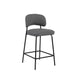 Blythe Gray Vegan Leather Counter Chair (2 Per Carton)