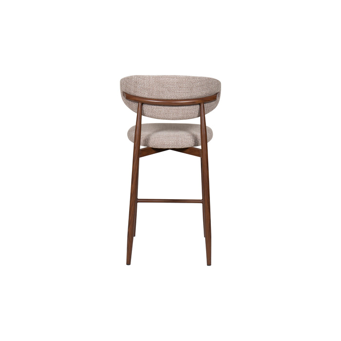 Royce Counter Chair W/Walnut Metal Frame-Toast (2 Per Carton)