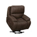 Brookings Power Lift Recliner W/ Heat & Massage-Brown