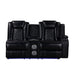Orion Ii Raf Console Loveseat W/1 Recliner-Black