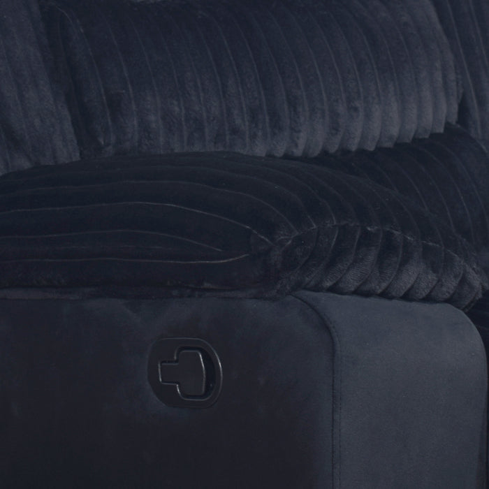 Willow Sofa W/Dual Recliner-Black