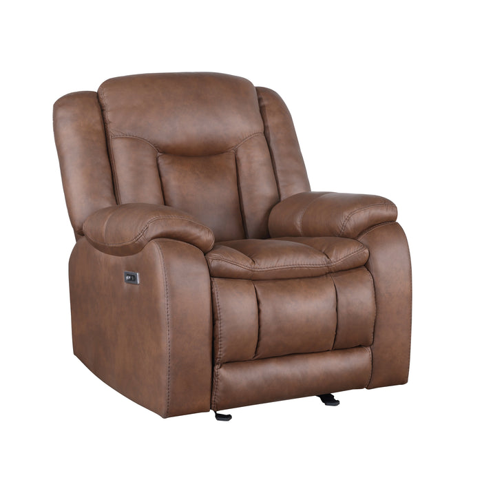 Morello Glider Recliner W/Pwr Fr- Brown