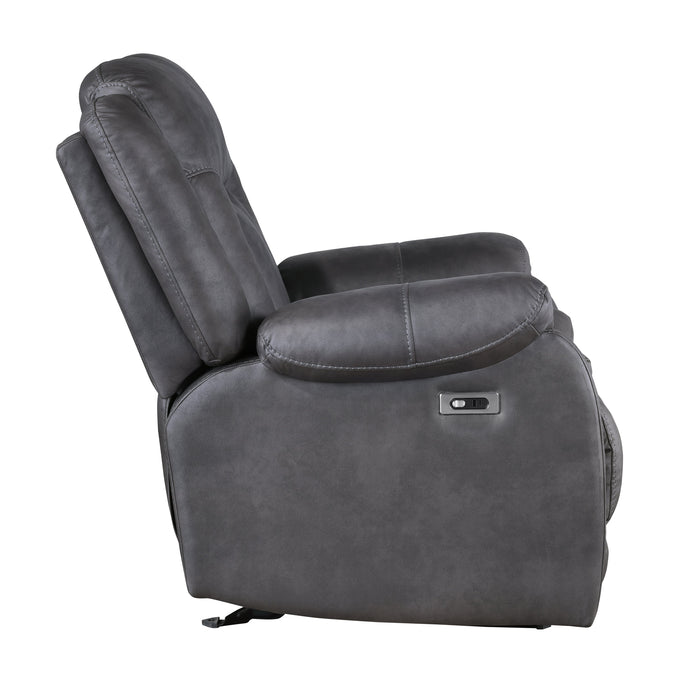Morello Glider Recliner W/Pwr Fr- Gray