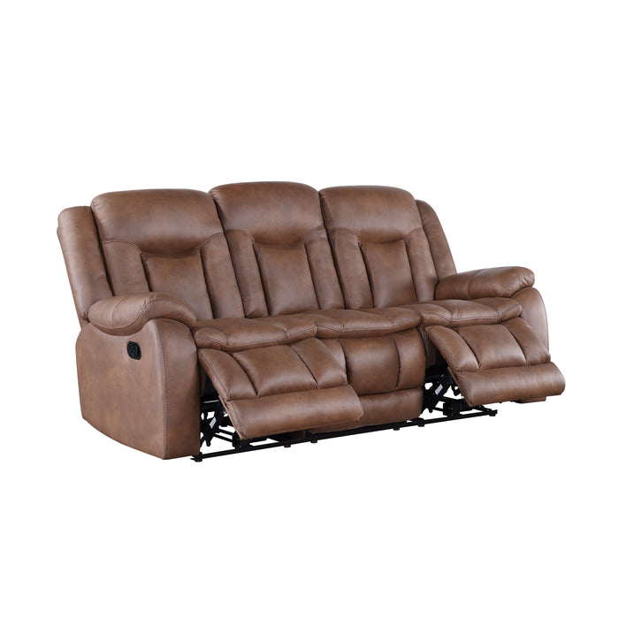 Morello Sofa W/Dual Recliner- Brown