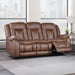 Morello Sofa W/Pwr Fr- Brown
