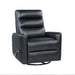 Takami Swivel Recliner-Black Vegan Leather