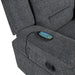 Redondo Glider Recliner W/Heat And Massage-Dk Gray