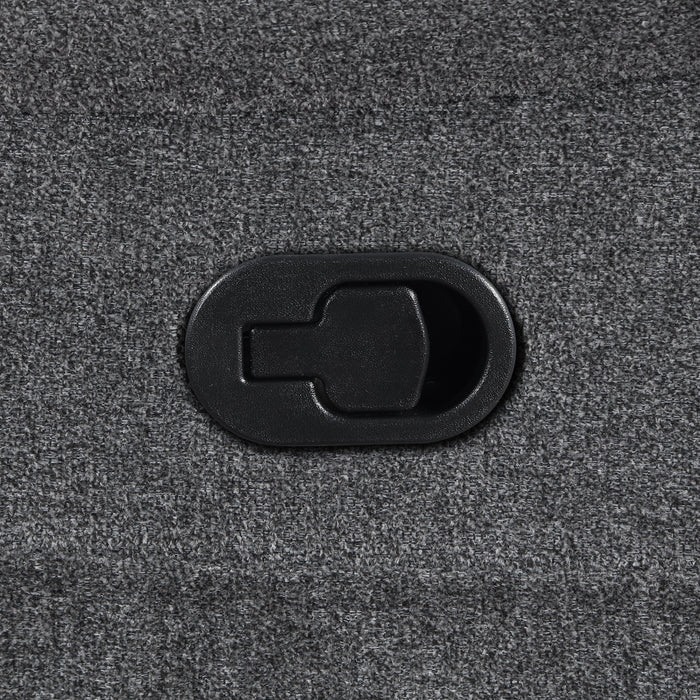 Redondo Laf Console Loveseat W/ 2 Recliners-Dk Gray