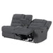 Redondo Raf Console Loveseat W/1 Recliner Pwr Fr-Dk Gray