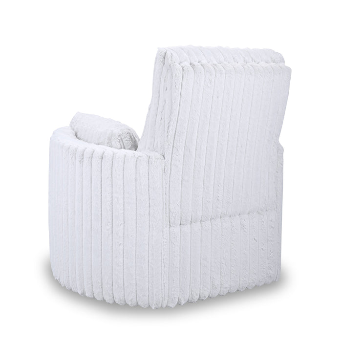 Embrace Swivel Accent Chair-White