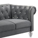 Emma Crystal Loveseat-Gray