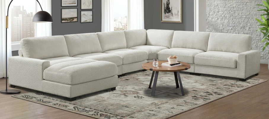 Arizona Modular 6PC Sectional Set with RHF Chaise