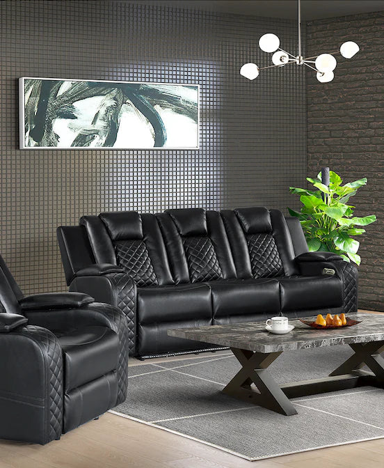 Carlo Power Motion Sofa with Power Headrest (LEATHER)