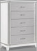 Crown Mark Furniture Ariane Chest in Silver and White image