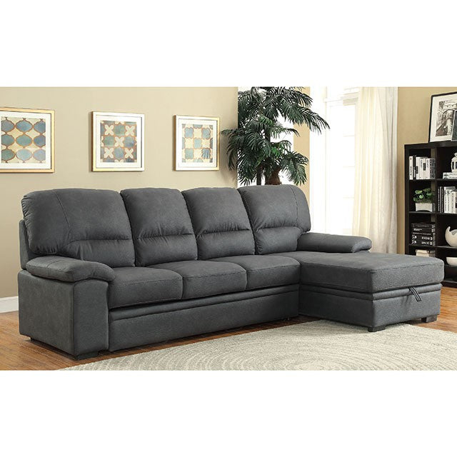 ALCESTER Graphite Sectional w/ Sleeper, Graphite