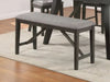 Crown Mark Furniture Rufus Bench in Dark Gray image