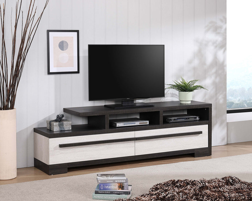 REMINGTON TV STAND CHALK/EBONY