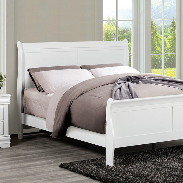 Louis Philippe Bed Black, White, & Cherry